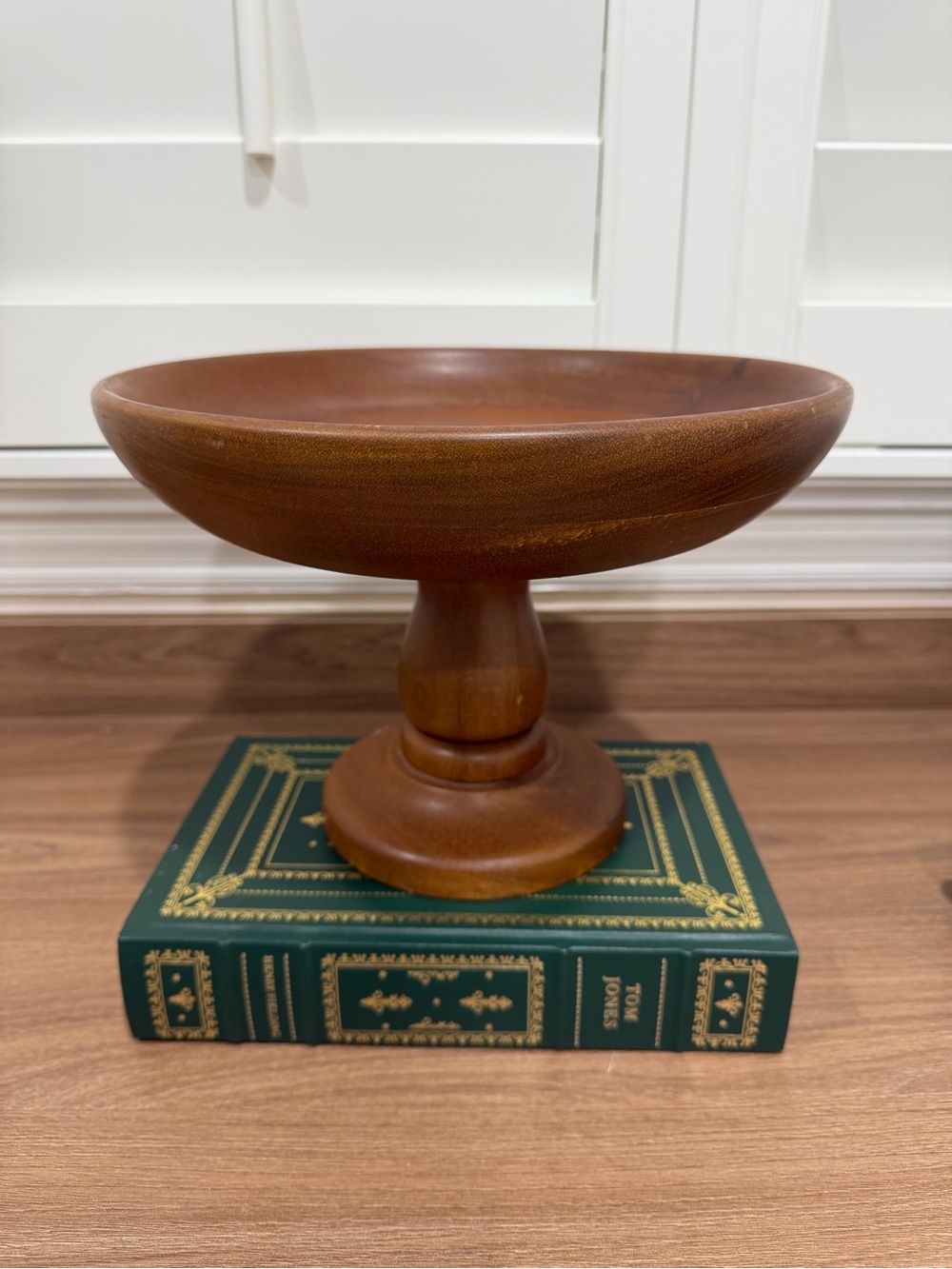 Vintage Wooden Pedestal Bowl